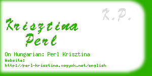 krisztina perl business card
